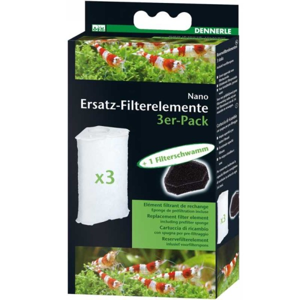 Dennerle Ersatz Filterelement 3er Pack für Nano Clean