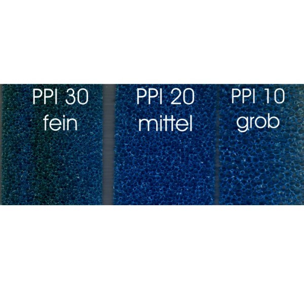 Filterschaumplatte PPI 30 fein 3 cm dick